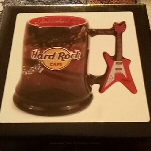 Hard Rock Cafe Red Guitar Handle Mug